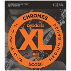 D'Addario ECG26 XL Chromes Flat Wound - Medium (.013-.056) 